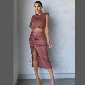 Two piece Silk skirt and top